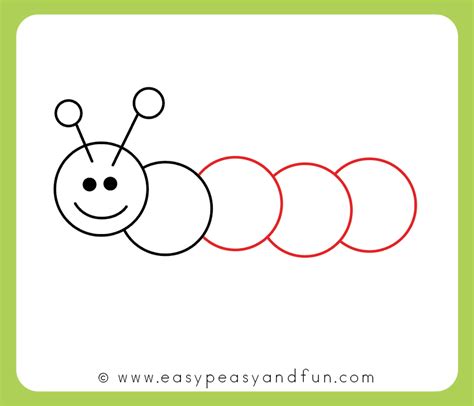 How to Draw a Caterpillar - Step by Step Guide for Kids and Beginners ...