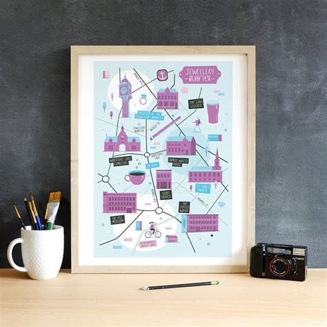 Jewellery Quarter Map, Jewellery Quarter Illustrated Map, Birmingham ...