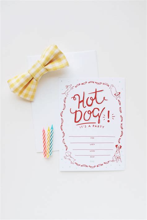 New in the Shop: Hot Dog Party Invitations – Jamie Bartlett Design