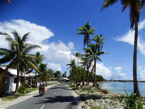 Tuvalu, Funafuti Atoll, the Street Scene Stock Image - Image of atoll ...