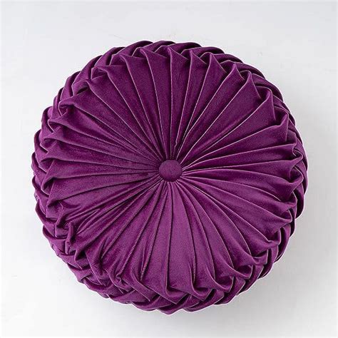 Nvzi Solid Velvet Seat Cushions Round Floor Pillows Thicken Chair ...