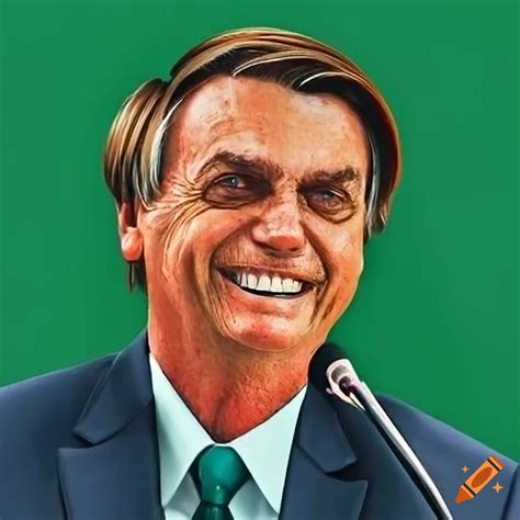 Portrait of jair messias bolsonaro smiling on Craiyon