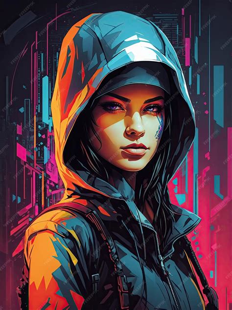 Premium AI Image | Cyberpunk Hacker Vector Illustration