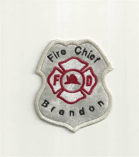 Your Name on a Fire Chief Badge Patch Custom Made