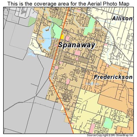 Aerial Photography Map of Spanaway, WA Washington