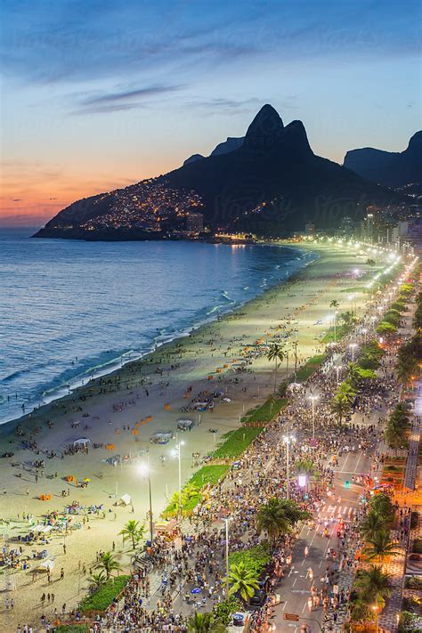 "Rio De Janeiro, Brazil, Ipanema Beach At Dusk" by Stocksy Contributor ...