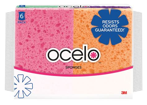 Ocelo StayFresh Handy Size Sponges, 6 Sponges Per Pack - Walmart.com