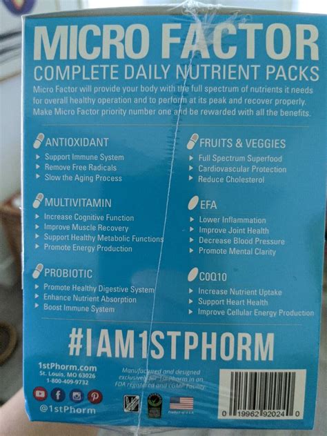 Buy 1st Phorm MICRO FACTOR Complete Daily Nutrient Packs Online at Lowest Price in Ubuy India ...