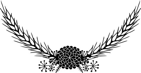 vector illustration of a floral ornament in black and white colors ...