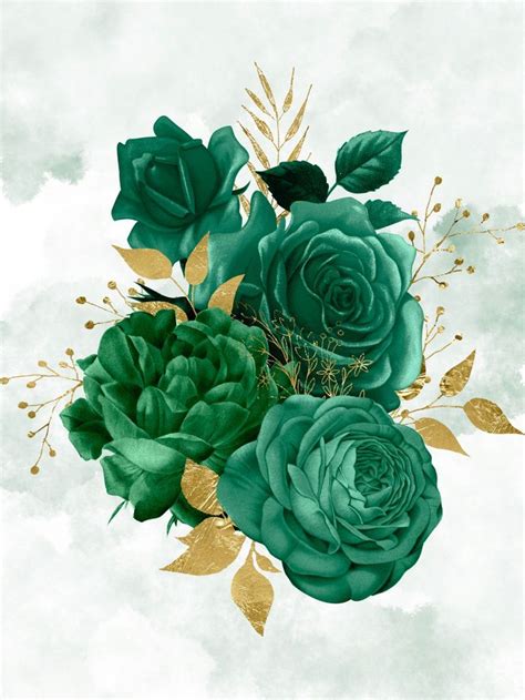 Emerald Green Peony Gold Glitter Wedding Zazzle em 2022 | Quadro de flores, Montagem de convites ...