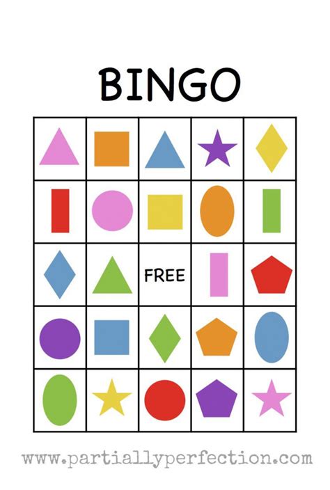 Shapes Bingo Cards Printable - Printable Card Free