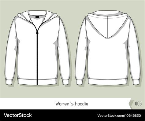 Blank Full Zip Hoodie Template