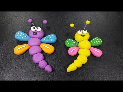 Polymer Clay Butterfly | How to make butterfly with clay for children | clay making toys ...