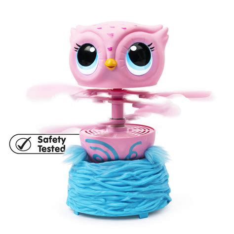 Owleez, Flying Baby Owl Interactive Toy with Lights and Sounds (Pink) | Toys R Us Canada