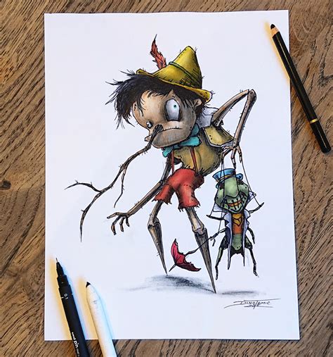 Creepyfied Pinocchio Drawing by AtomiccircuS on DeviantArt