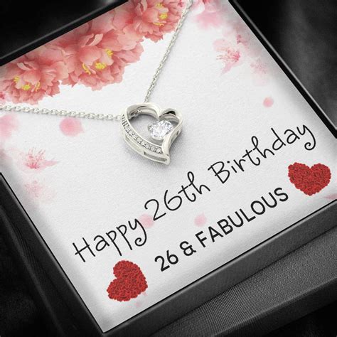 26th Birthday Gifts for Women - 26 & Fabulous Necklace for Her 26 Year – ShineOn