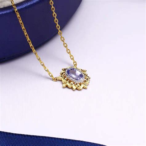 Vintage Tanzanite Necklace Art Deco Tanzanite Pendant Dainty - Etsy