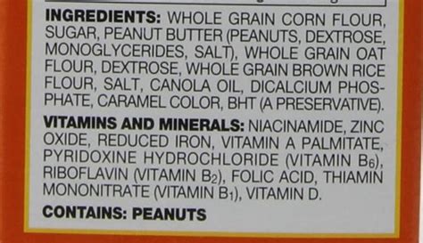 captain crunch ingredients label