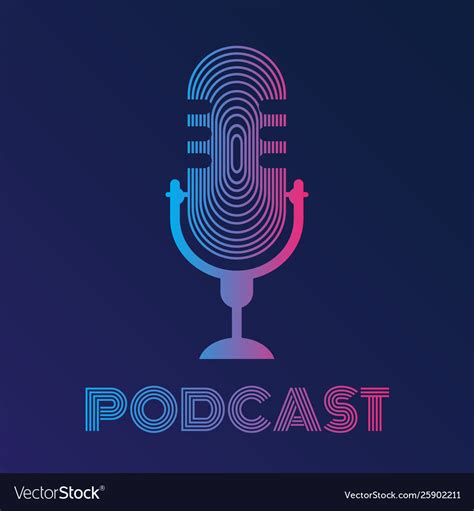 Logo or icon podcast with white background graphic