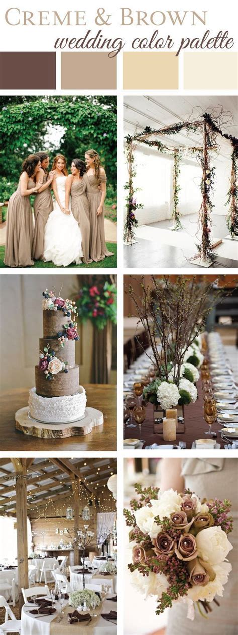 Brown Color Palette Wedding