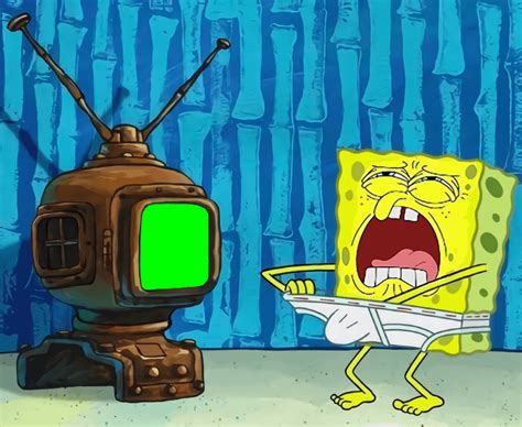 SpongeBob SquarePants beating his meat while watching TV : r/MemeRestoration