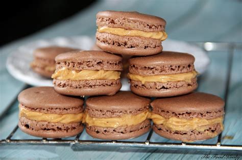 Chocolate Macarons with Peanut Butter Filling (Step by Step)