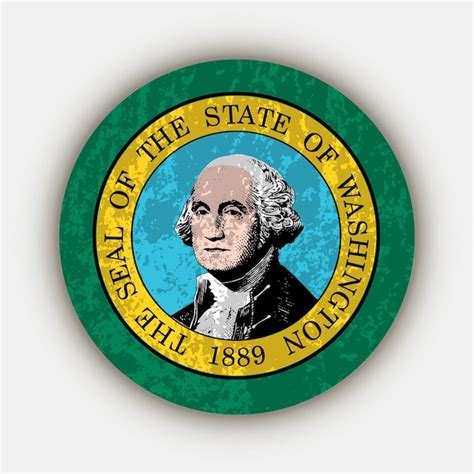 Premium Vector | Washington state flag vector illustration