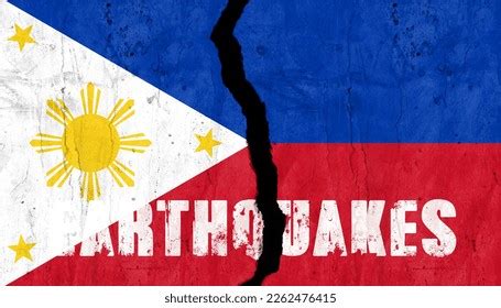 Earthquakes Philippines Flag Philippines On Wall Stock Illustration 2262476415 | Shutterstock