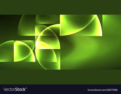 Techno glowing glass geometric shapes Royalty Free Vector