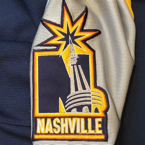 Vintage Nashville Predators 90s Starter Hockey Jersey Blue and Silver ...