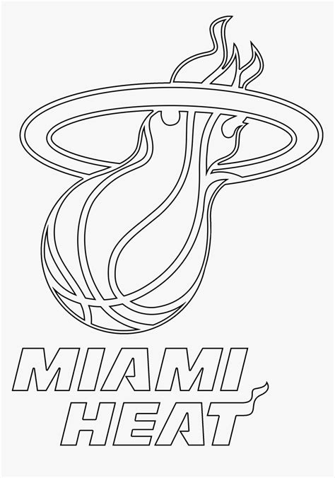 Miami Heat Logo Black And White, HD Png Download - kindpng