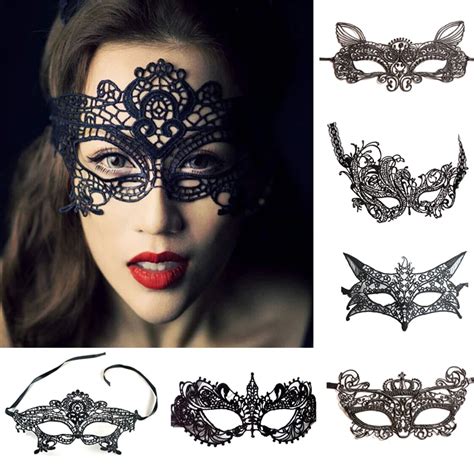 Aliexpress.com : Buy 2pcs/lot Black Sexy Lady Lace Face Mask Eye Mask for Masquerade Halloween ...