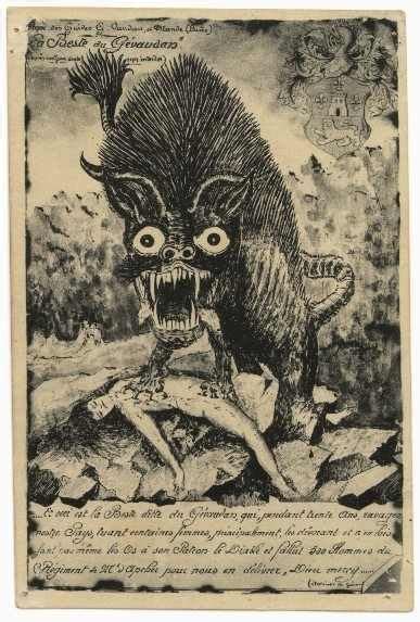 The Beast of Gevaudan - werewolf illustration, France ca.1414 | Werewolf illustration