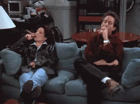 Smoking Cigars - Seinfeld GIF - Seinfeld Jerry Seinfeld Julia Louis ...