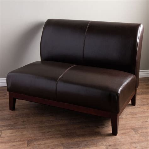 Cole Dark Brown Leather Loveseat - 11367943 - Overstock Shopping - Great Deals on I Love Living ...