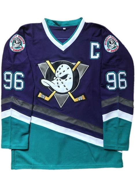 Mighty Ducks Movie Ice Hockey Jersey Purple – Jersey Junkiez