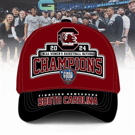 2024 NCAA Women's Basketball National Champions South Carolina Gamecocks Red Design Cap - Growkoc