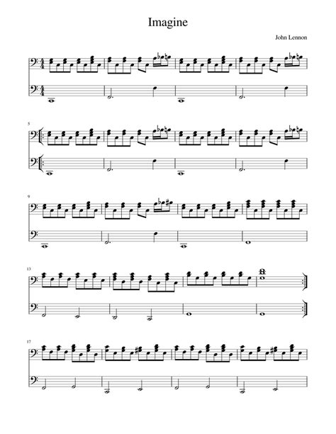 Imagine Sheet music for Piano | Download free in PDF or MIDI | Musescore.com