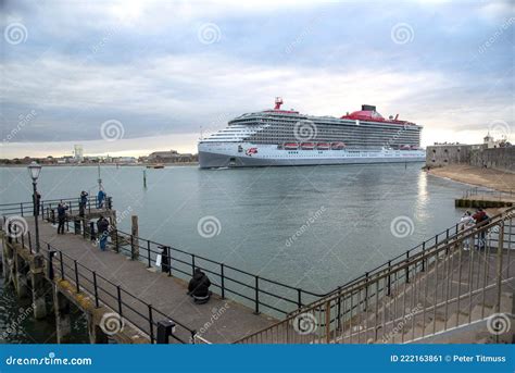 Large Cruise Ship Leaving Portsmouth Harbour. Editorial Photo - Image ...