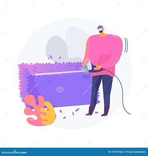 Hedge Trimming Abstract Concept Vector Illustration. Stock Vector - Illustration of cartoon ...