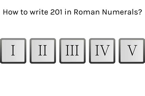 How to write 201 in Roman Numerals?