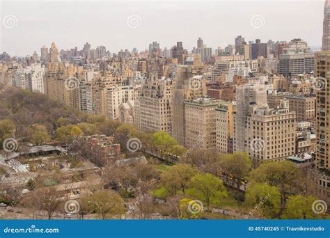 View of Central Park from the Hotel Window, Stock Image - Image of ...