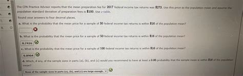 Solved The CPA Practice Advisor reports that the mean | Chegg.com