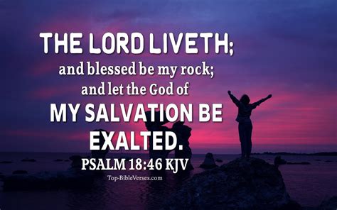 Psalm 18:46 KJV Inspirational Bible Verse Images | Bible Quotes