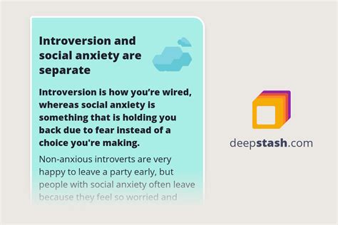 Introversion and social anxiety are separate - Deepstash