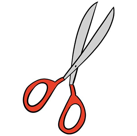 How to Draw Scissors - Really Easy Drawing Tutorial