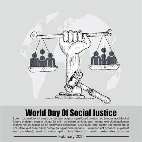 Premium Vector | World day of social justice, poster and banner