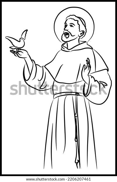 Saint Francis Assisi Mystic Italian Catholic Stock Vector (Royalty Free ...