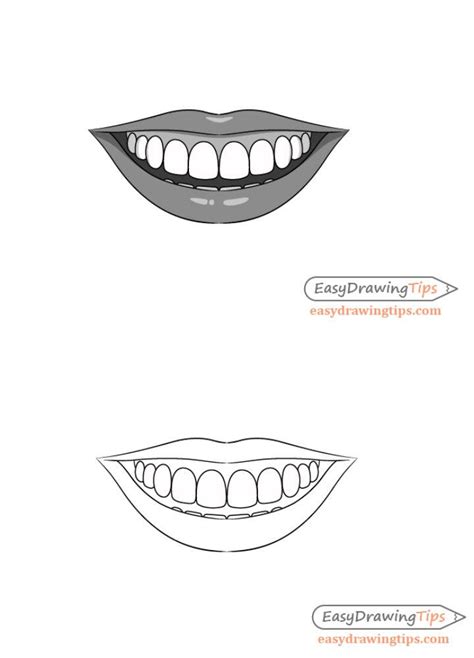 25 Easy Smile Drawing Ideas - Smile Drawing Reference