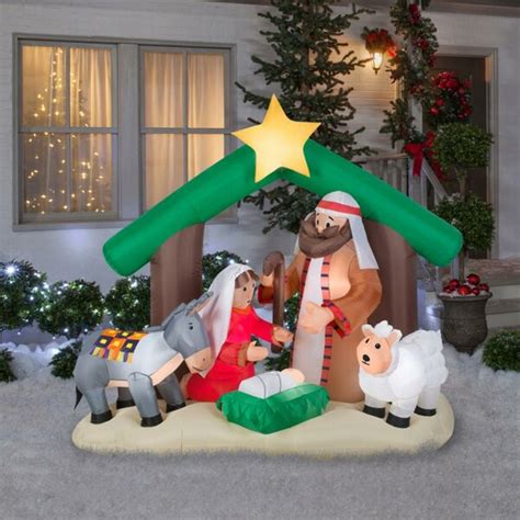 The Holiday Aisle Nativity Scene Christmas Inflatable | Wayfair